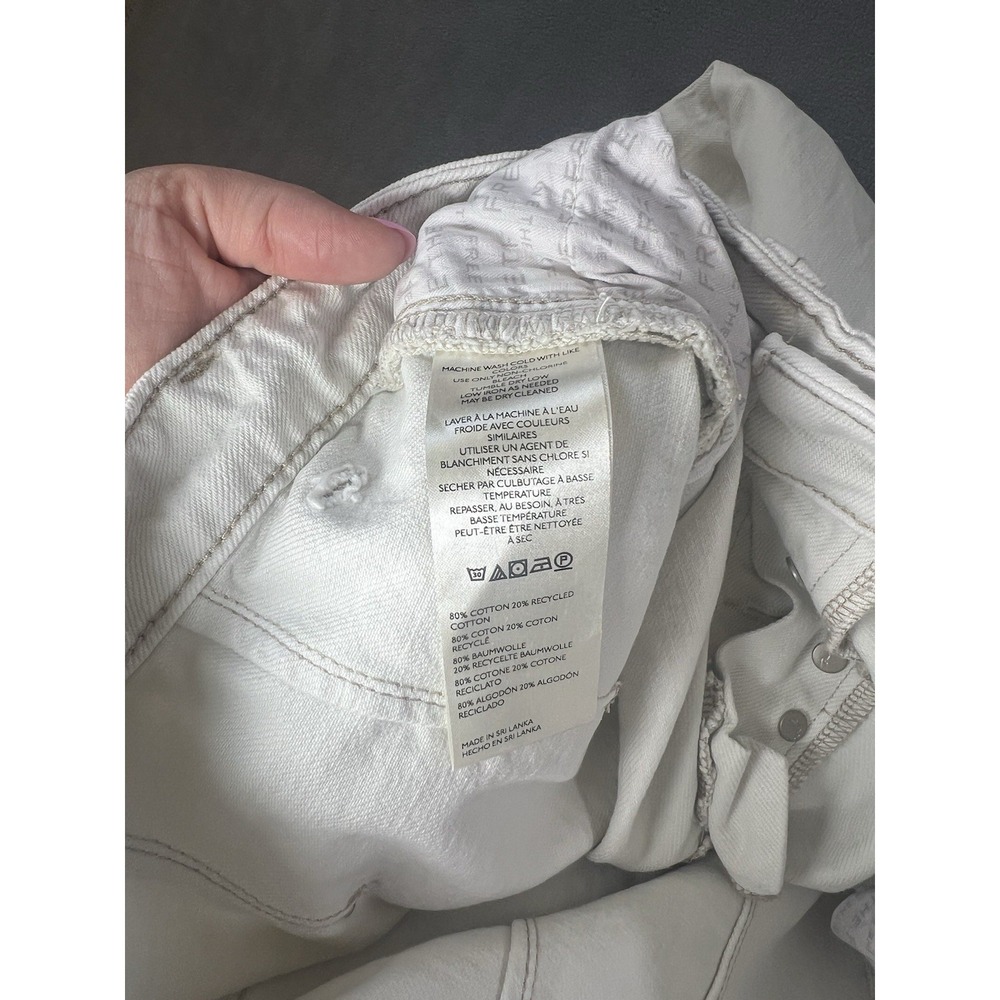 We The Free Women Ivory High Rise Wide Leg Sailor Pants Jeans Sz 26 Coastal Chic - Picture 7 of 8
